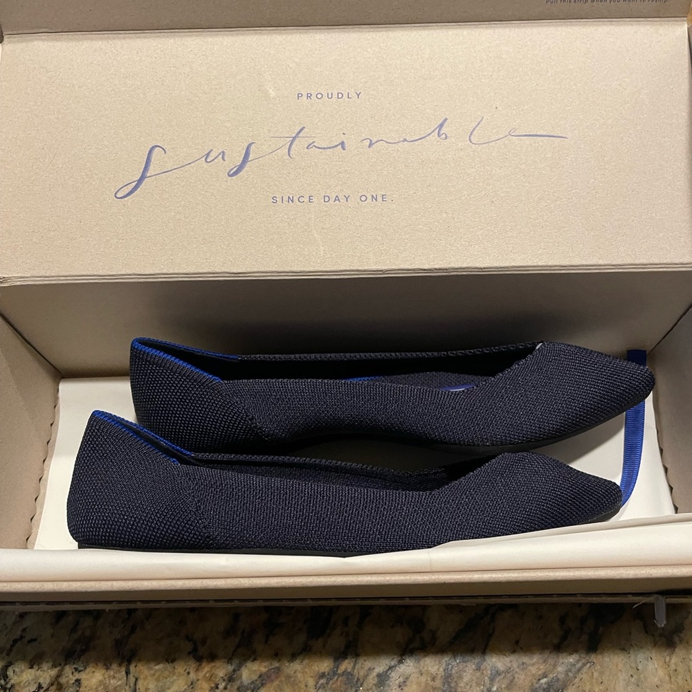 Rothy’s The Point flats size 6.5, Navy